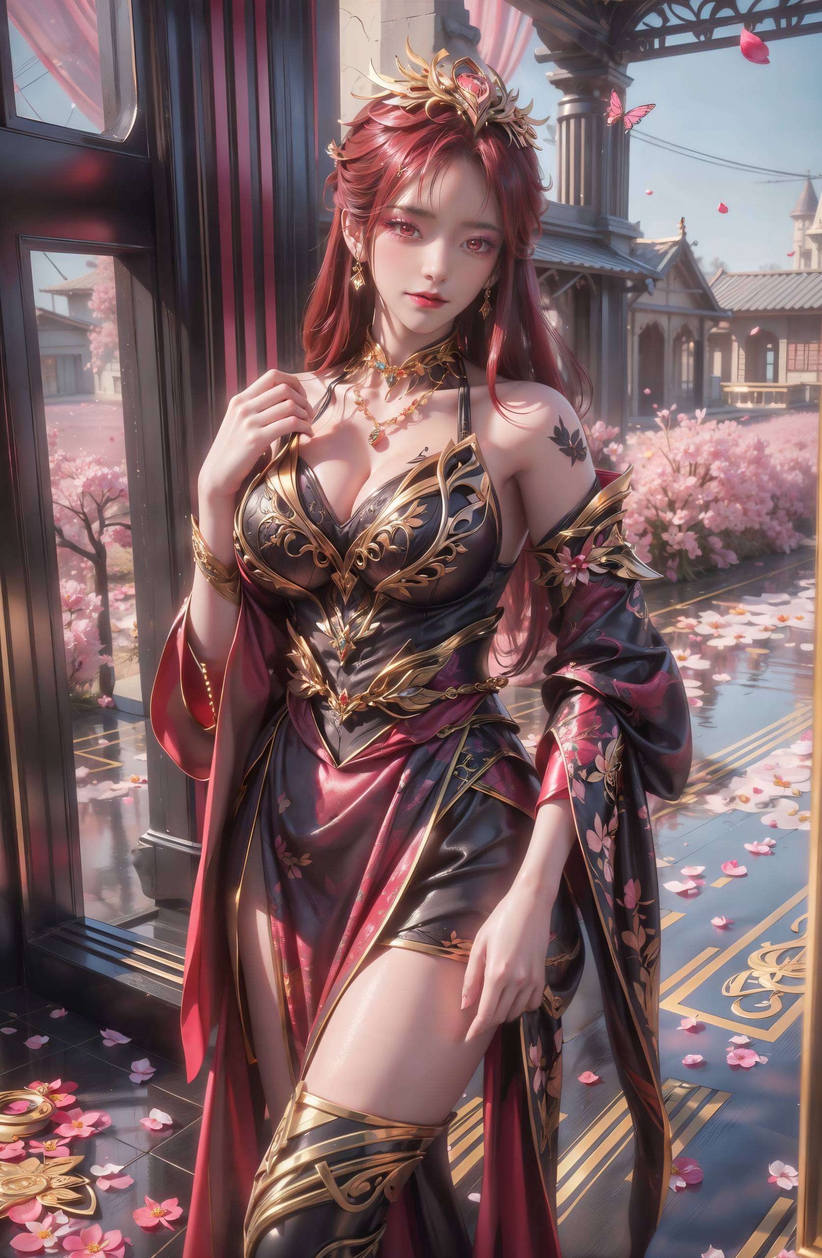 毒血夫人慵懒地躺在软榻上”侍女吓得手一抖