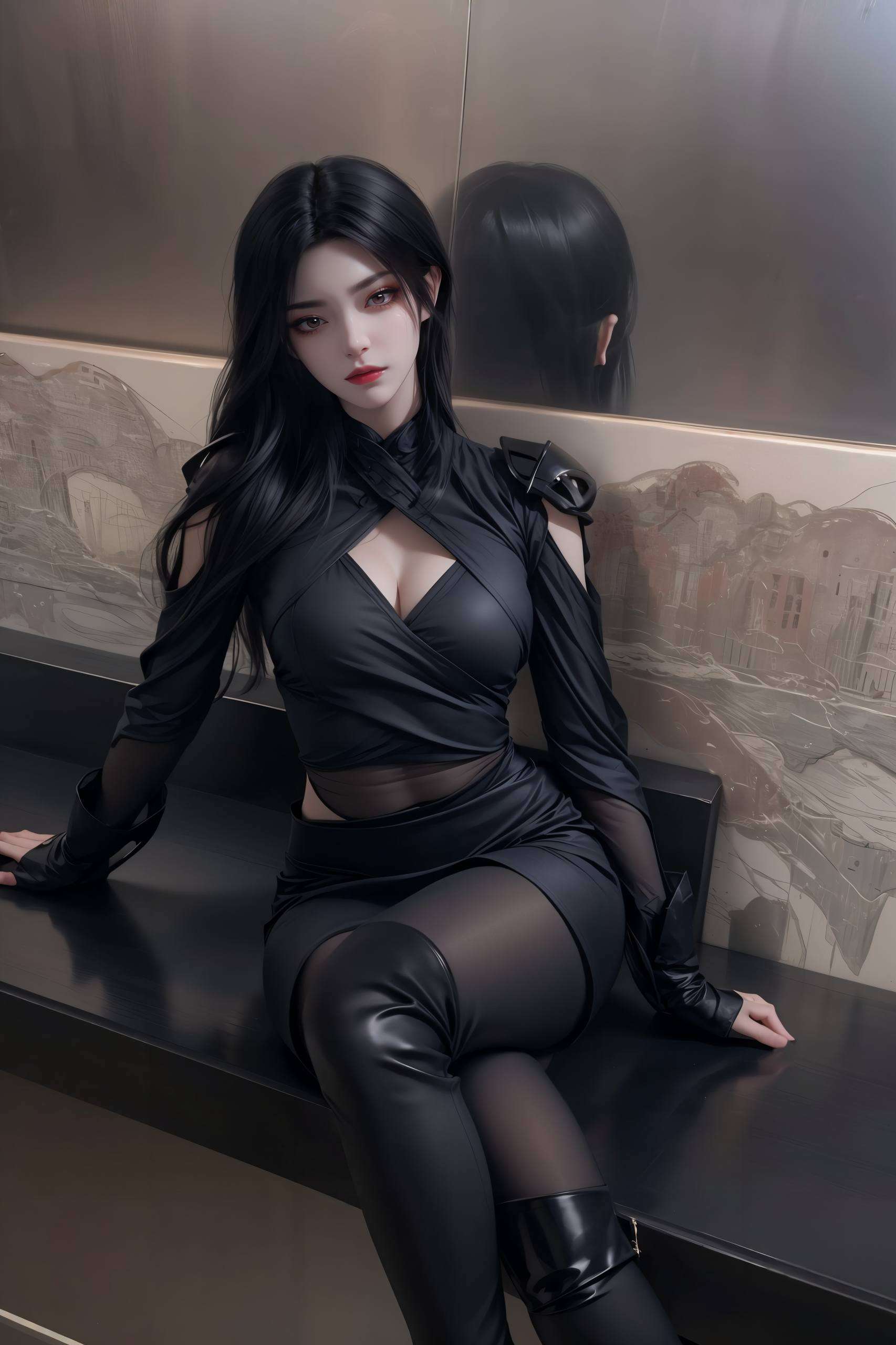 成为了无数人心中的梦幻女神美杜莎女王以她那黑丝勾勒的优雅身姿