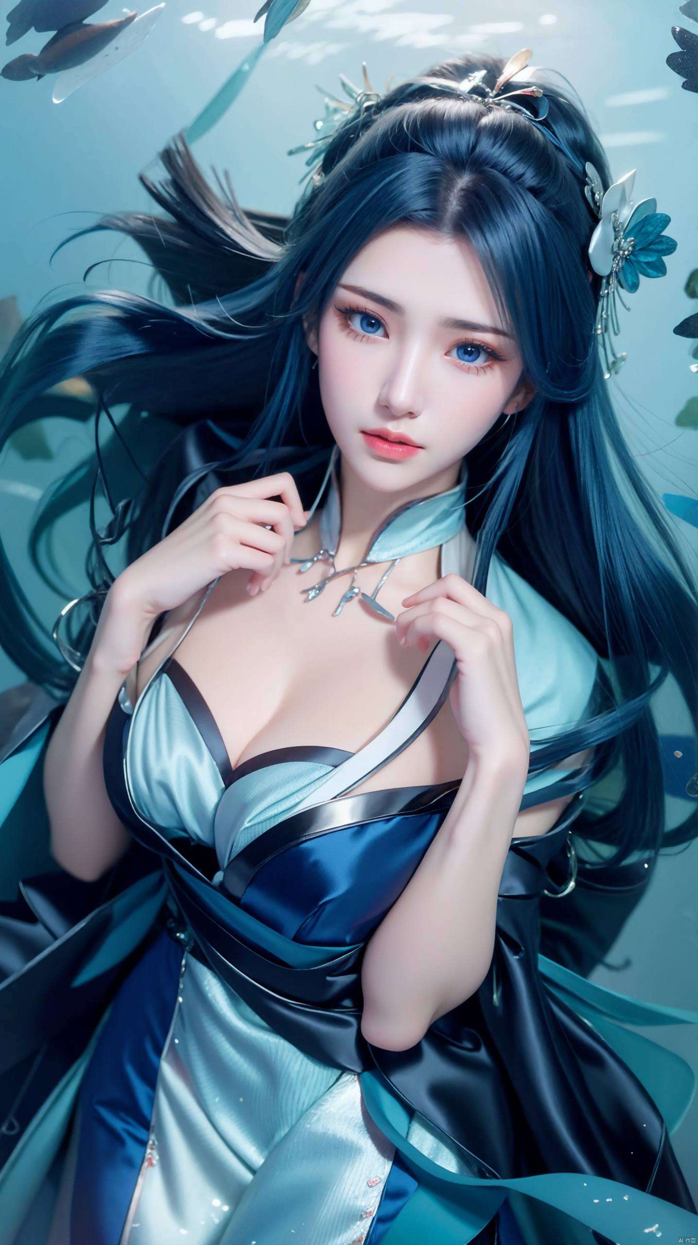云韵女神以她那绝美的容颜和飘逸的身姿她的眼神如秋水般清澈