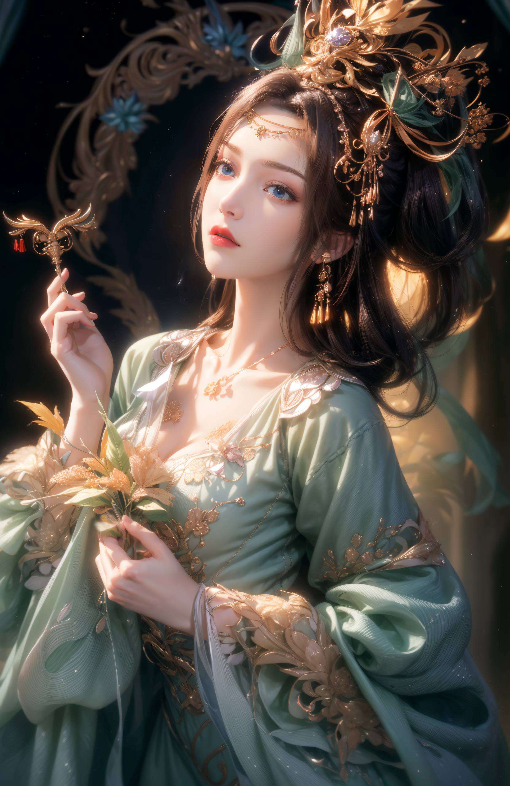 在云岚宗的晨曦中展现着她那不染尘埃的优雅与从容