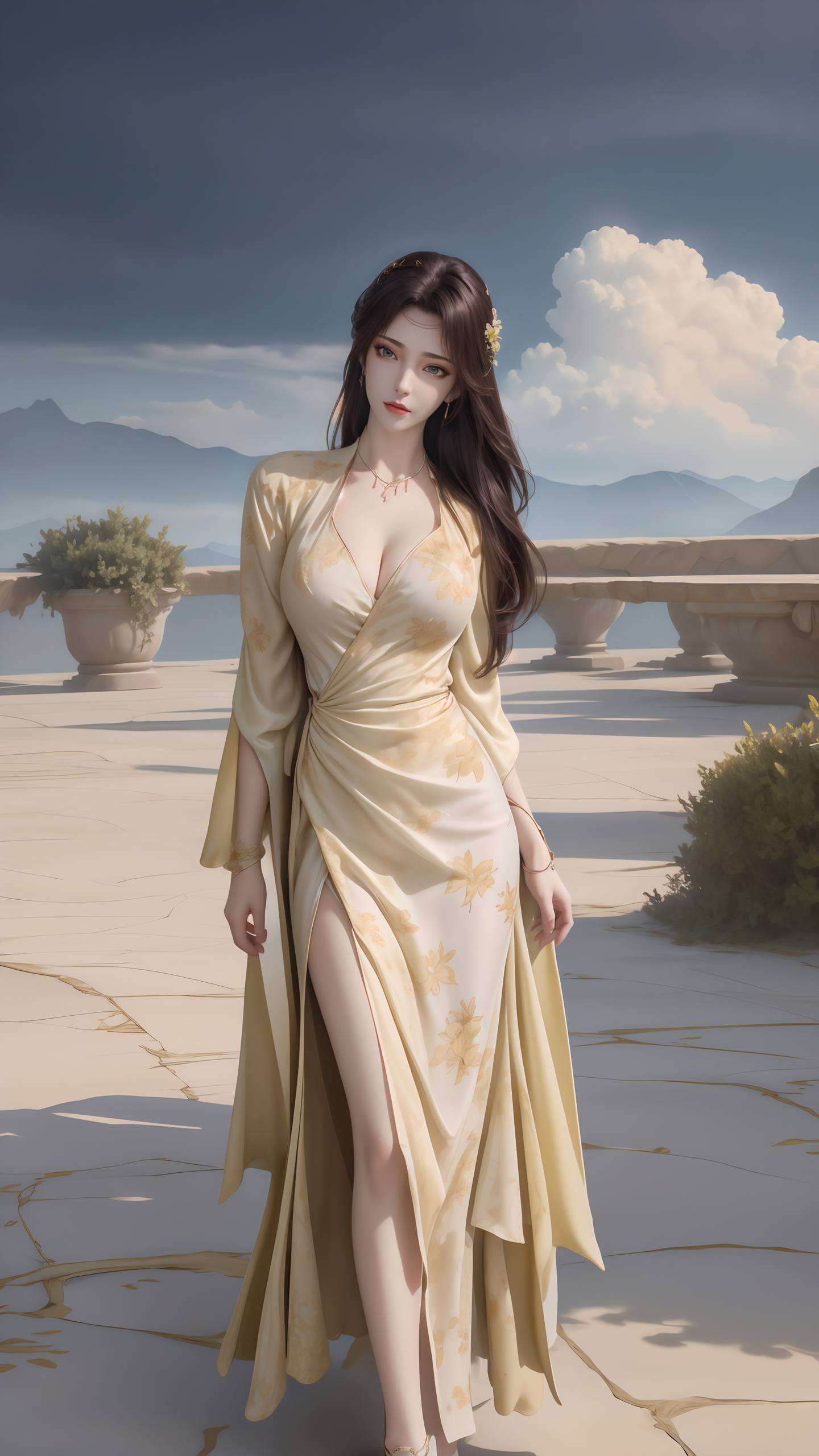 云韵身着浴袍更是我们心中那份对美好与自由的向往