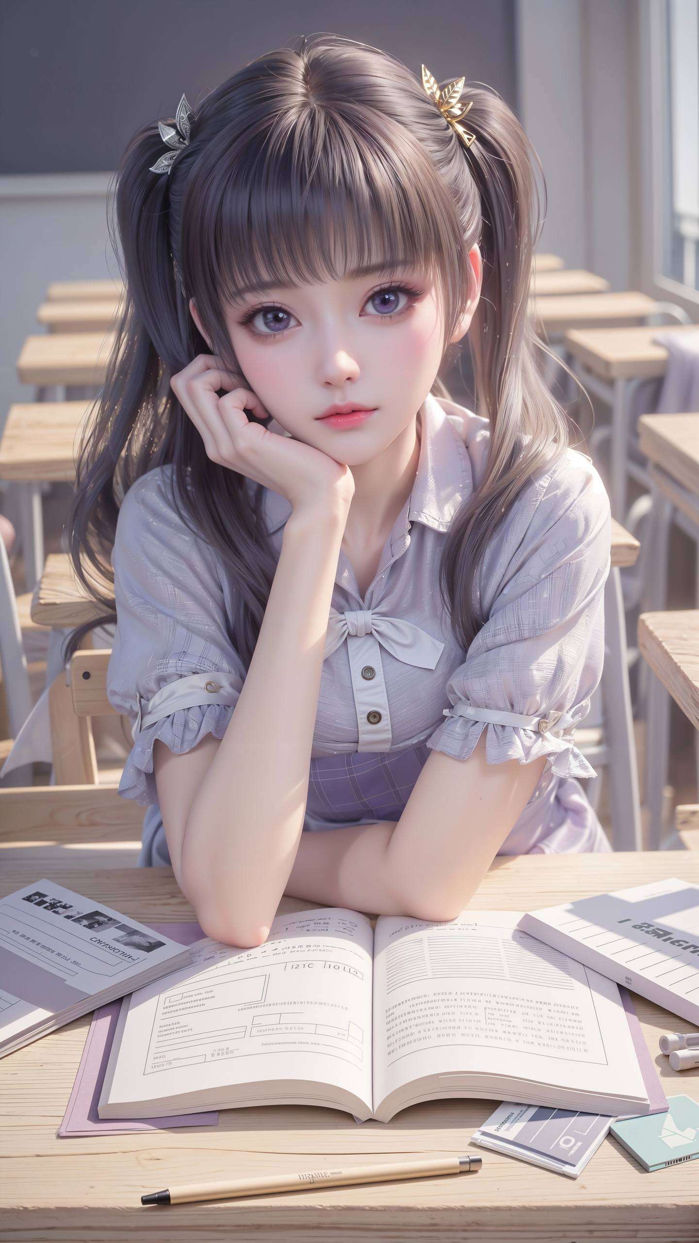 看她的壁纸护眼又养眼