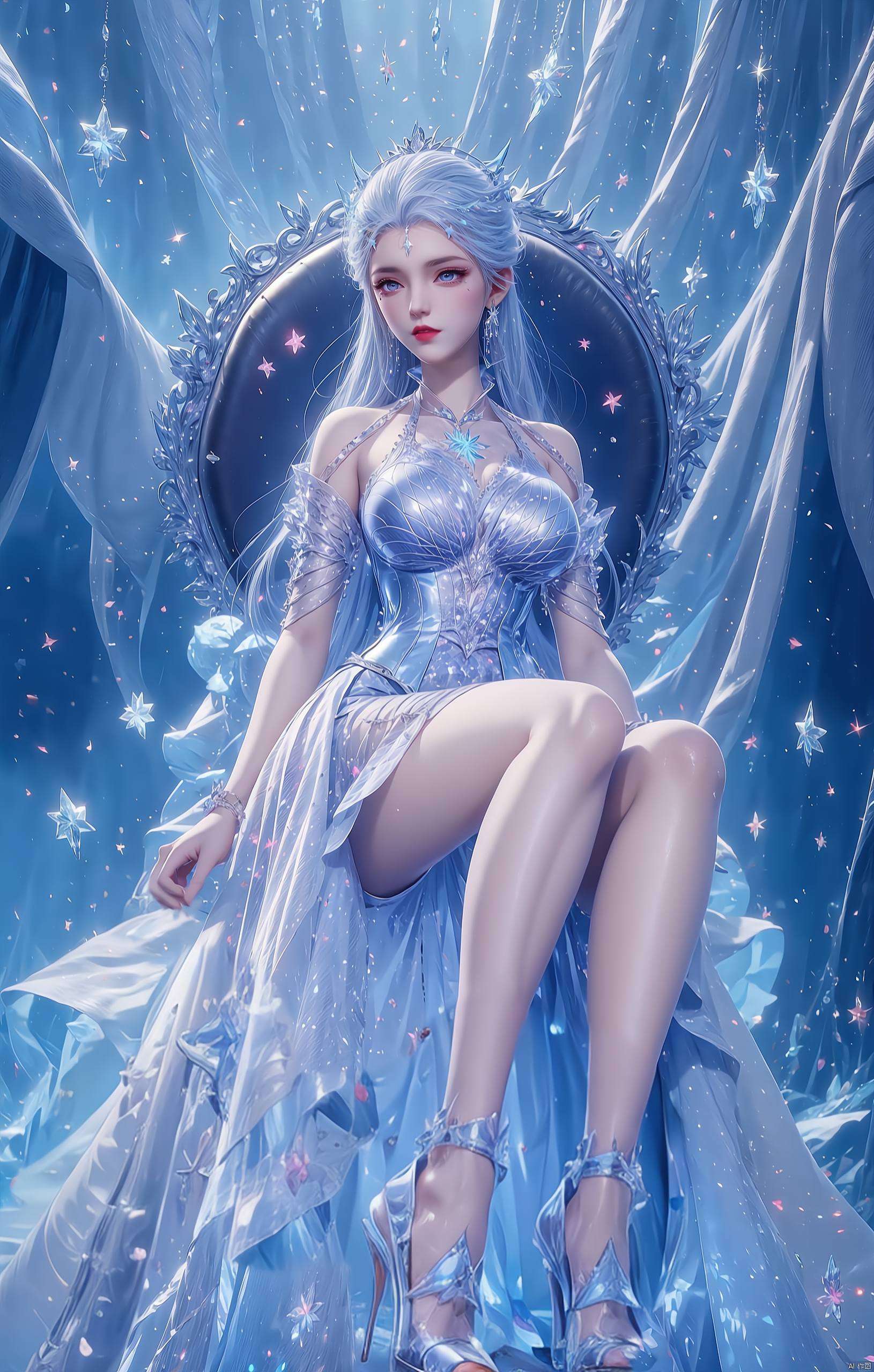 雪女以其冷艳的外表和炽热的内心她的高清壁纸