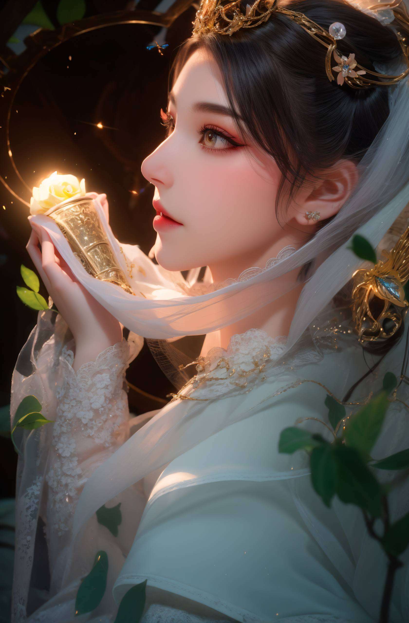 想象一下虽然她的美貌无价