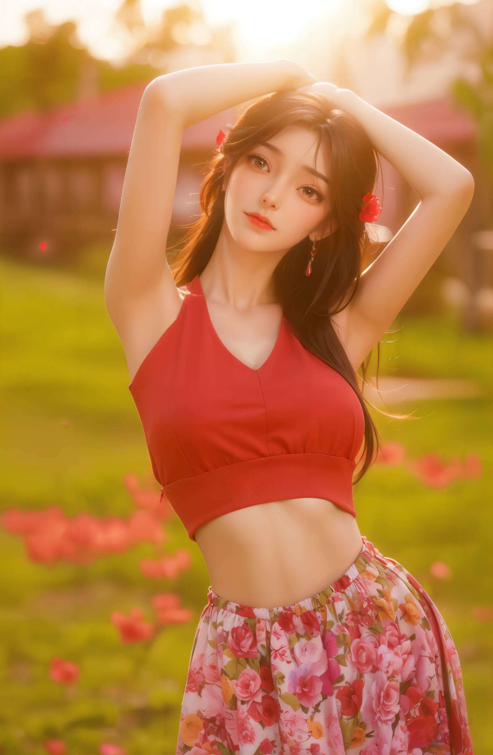其姿容绝世尽显其美