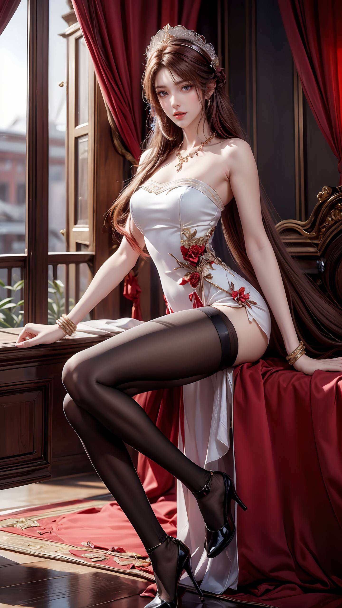 无论是她的服饰还是背景也适合所有喜欢玄幻风格的朋友们