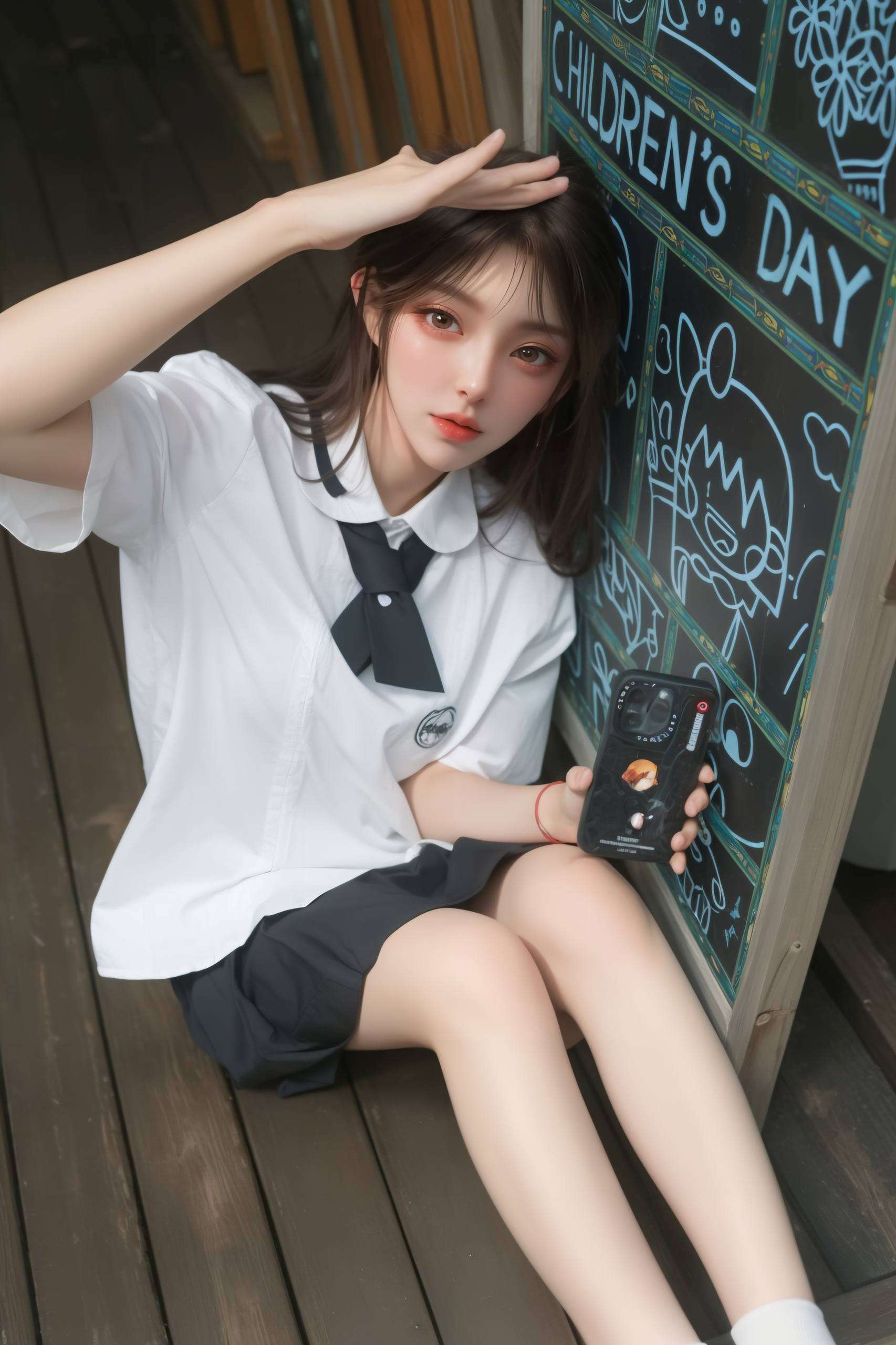 眼波流转间尽显国漫女神风范一袭素衣