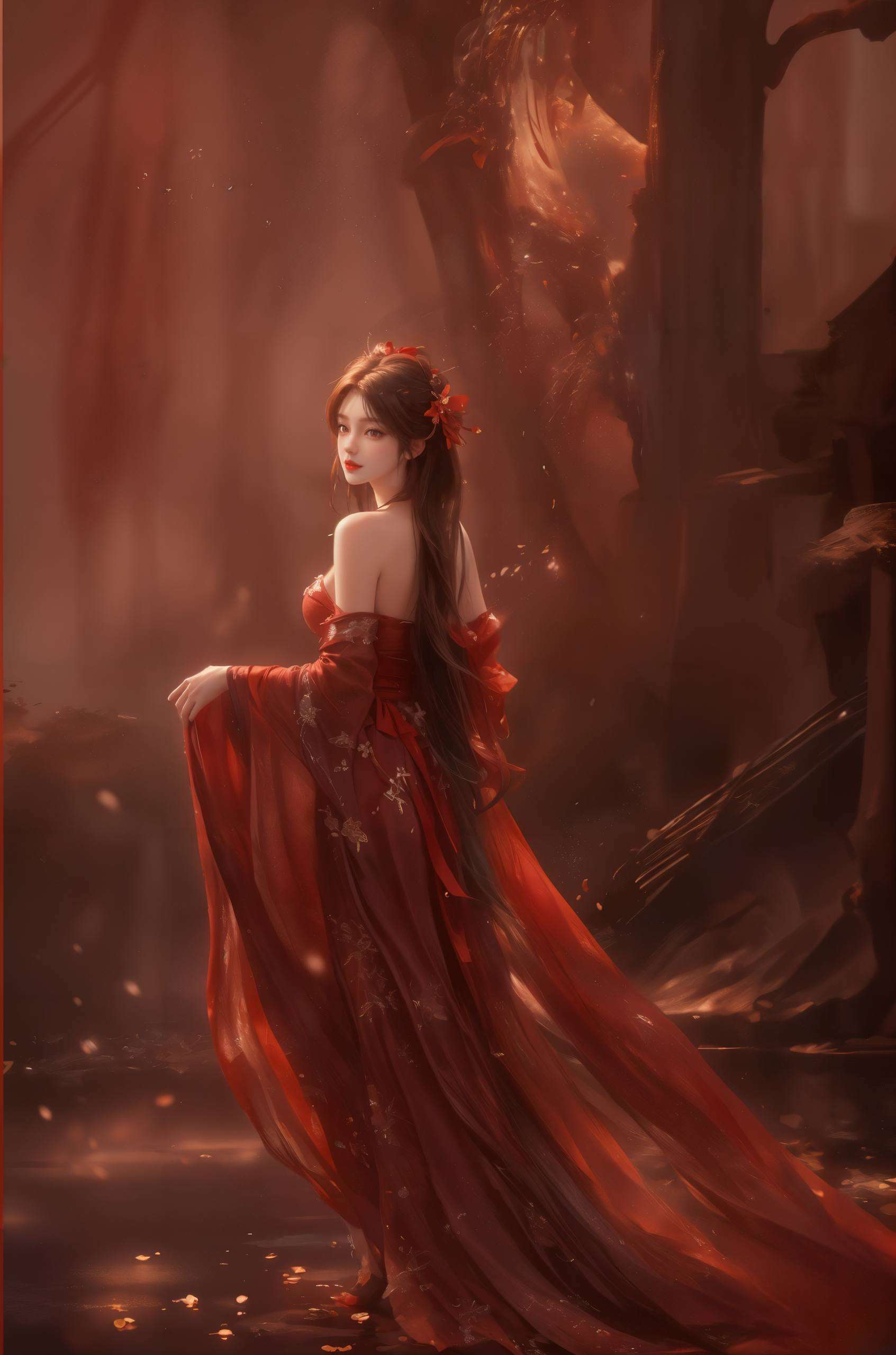 她的美丽与力量并存火灵儿如同一团燃烧的火焰