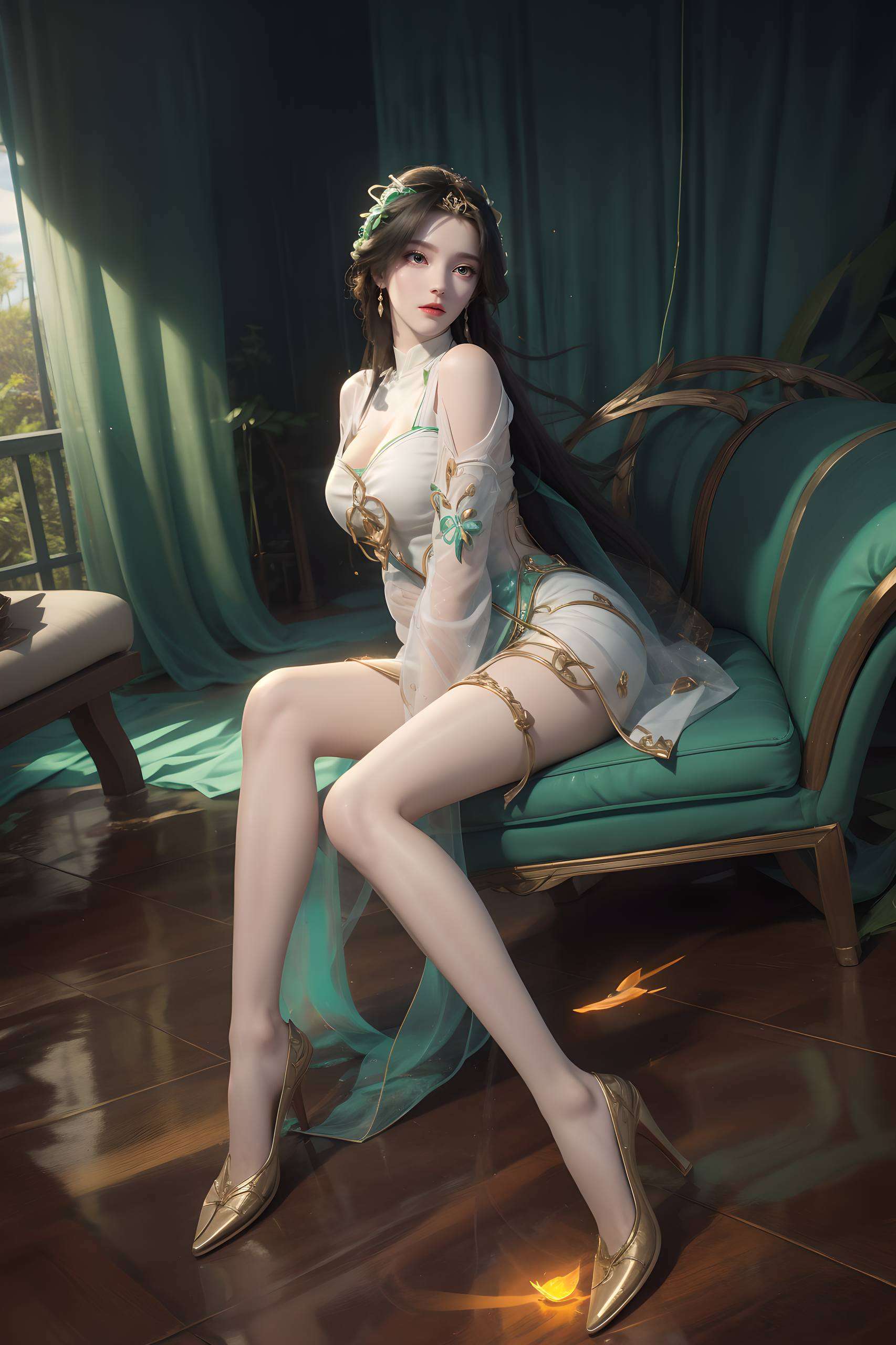 国漫女神的魅力长发飘逸似流云