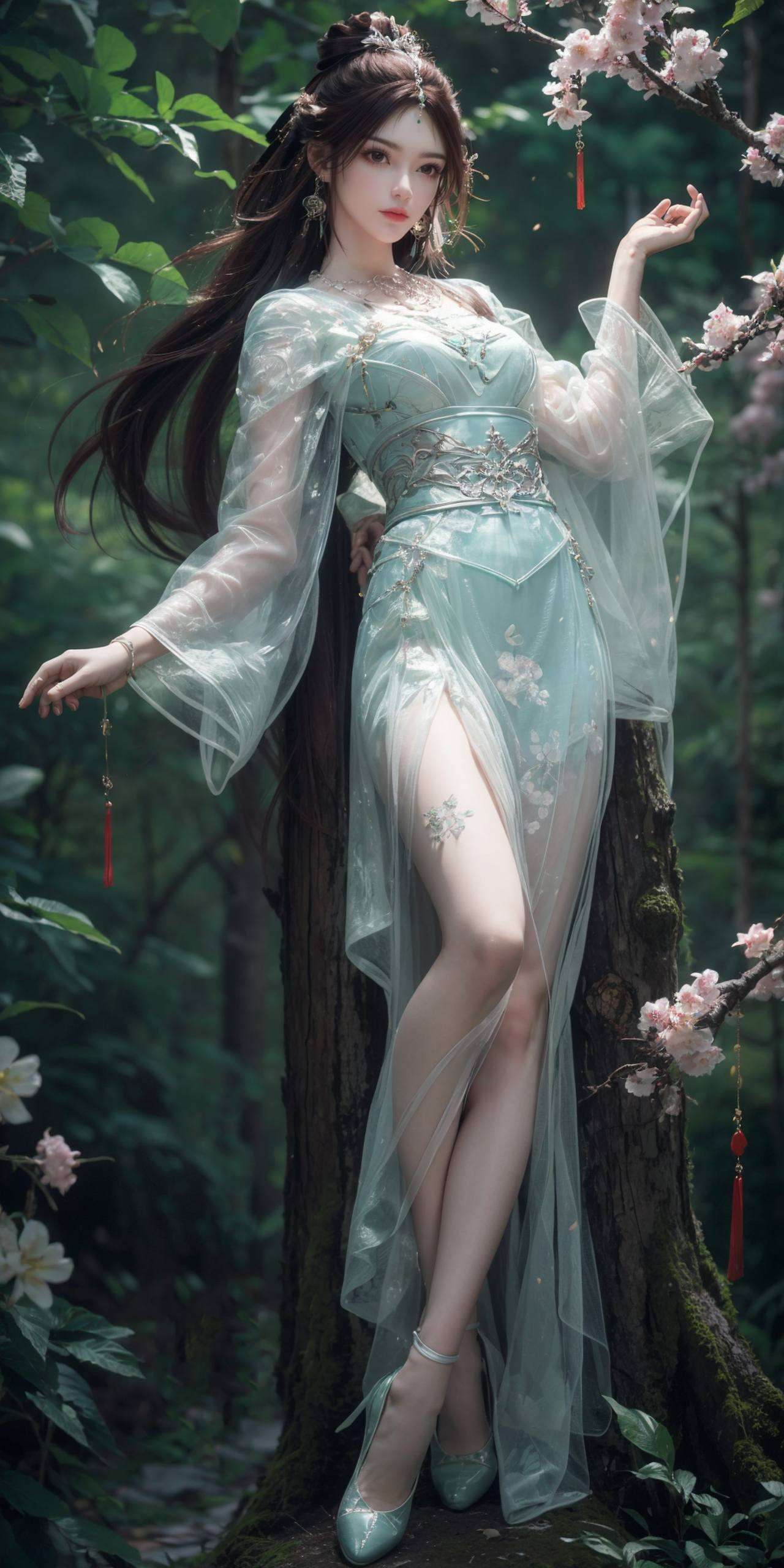 无论是完美世界的玄幻背景还是她那独特的气质