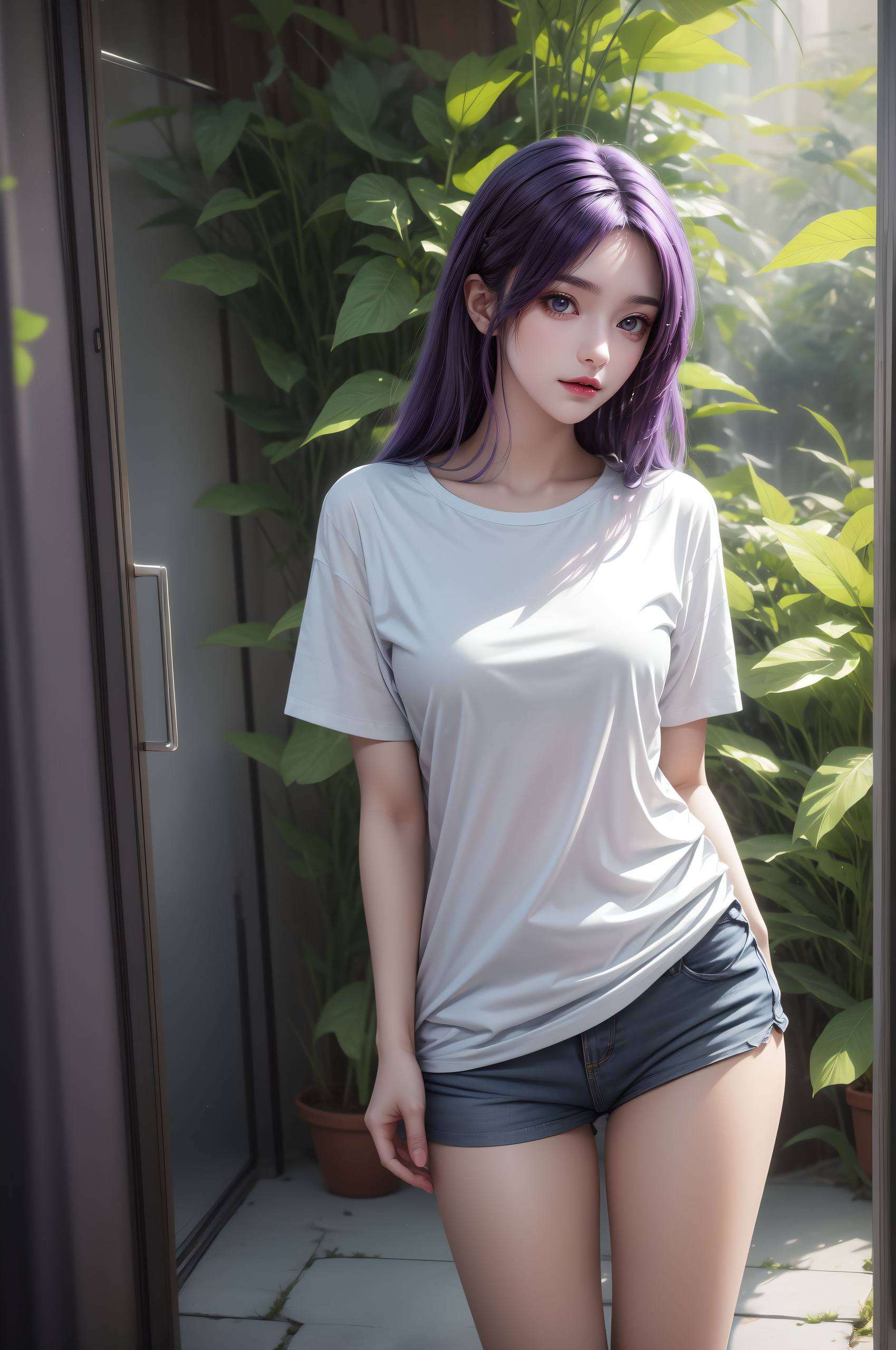 她的眼神深邃如夜空我仿佛看到了一个世界的缩影