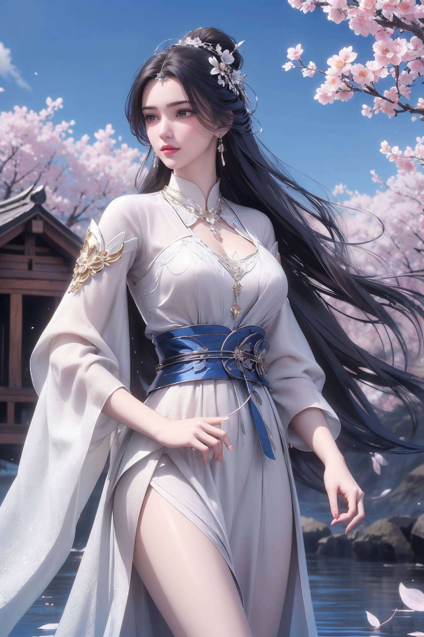 李慕婉之姿实乃动漫壁纸中之佳品