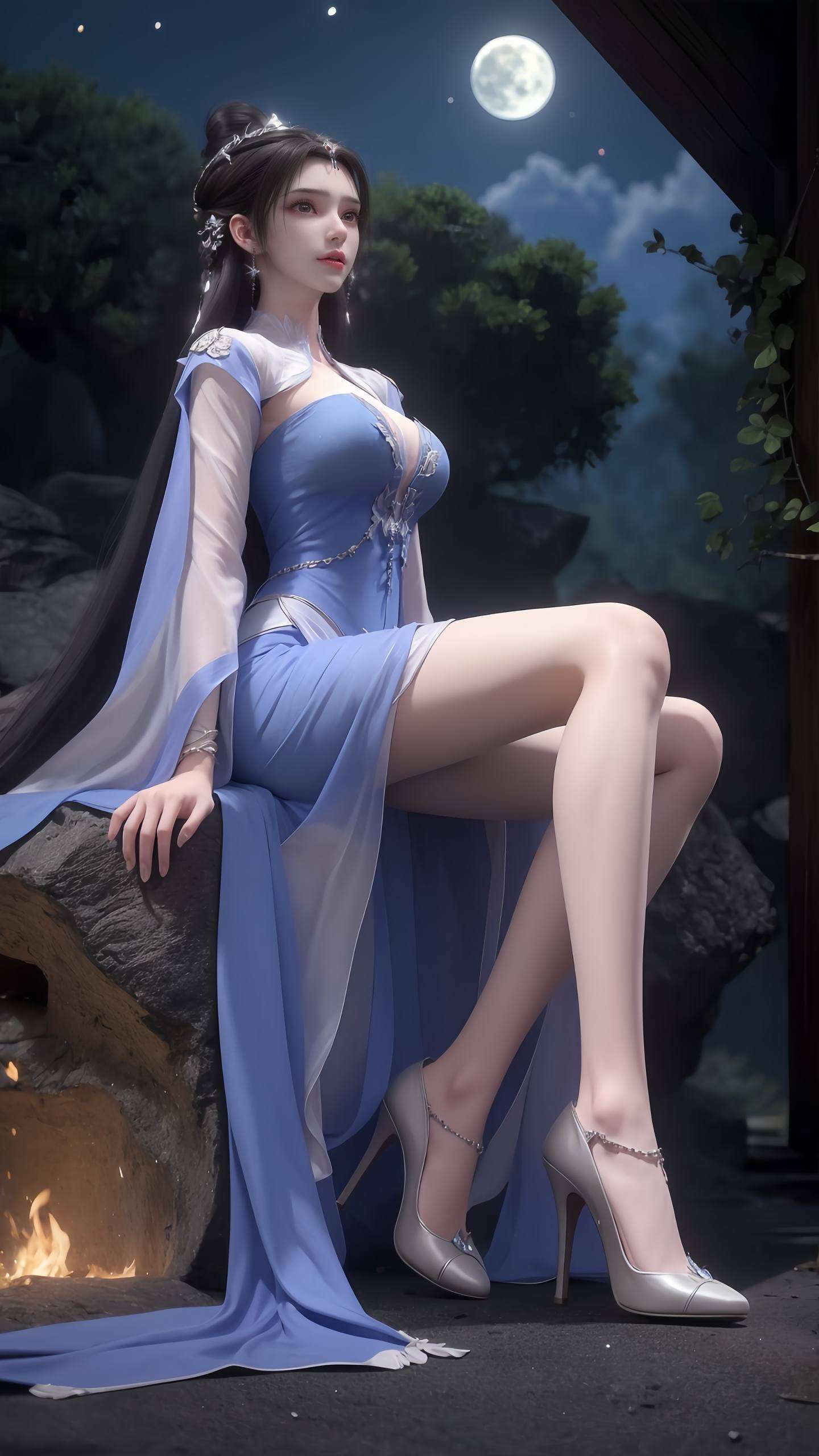 无论是战斗中的英姿李慕婉如同一朵盛开的仙葩