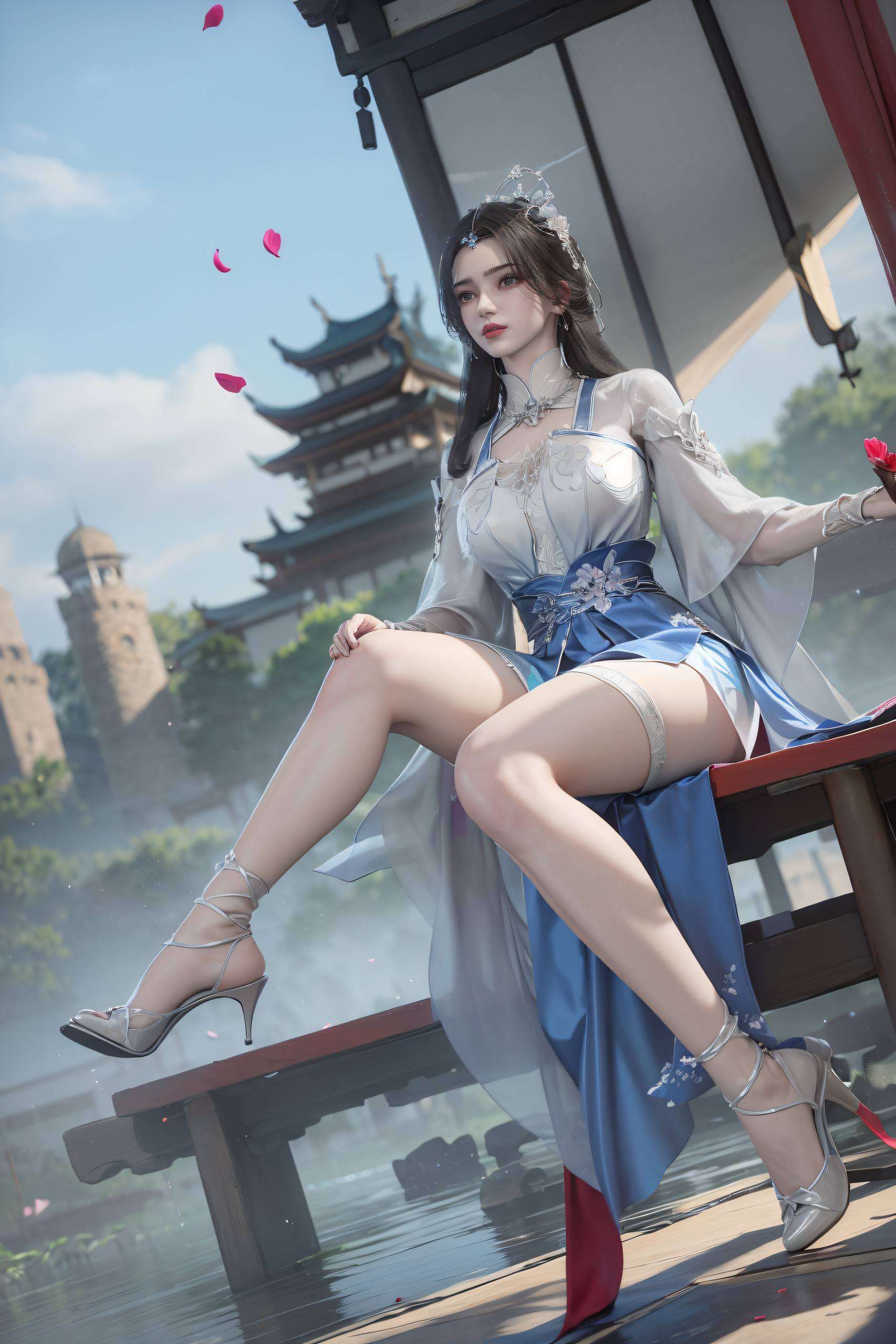 无论是国漫女神还是动漫美女她的卡通壁纸将你带入一个玄幻的梦境
