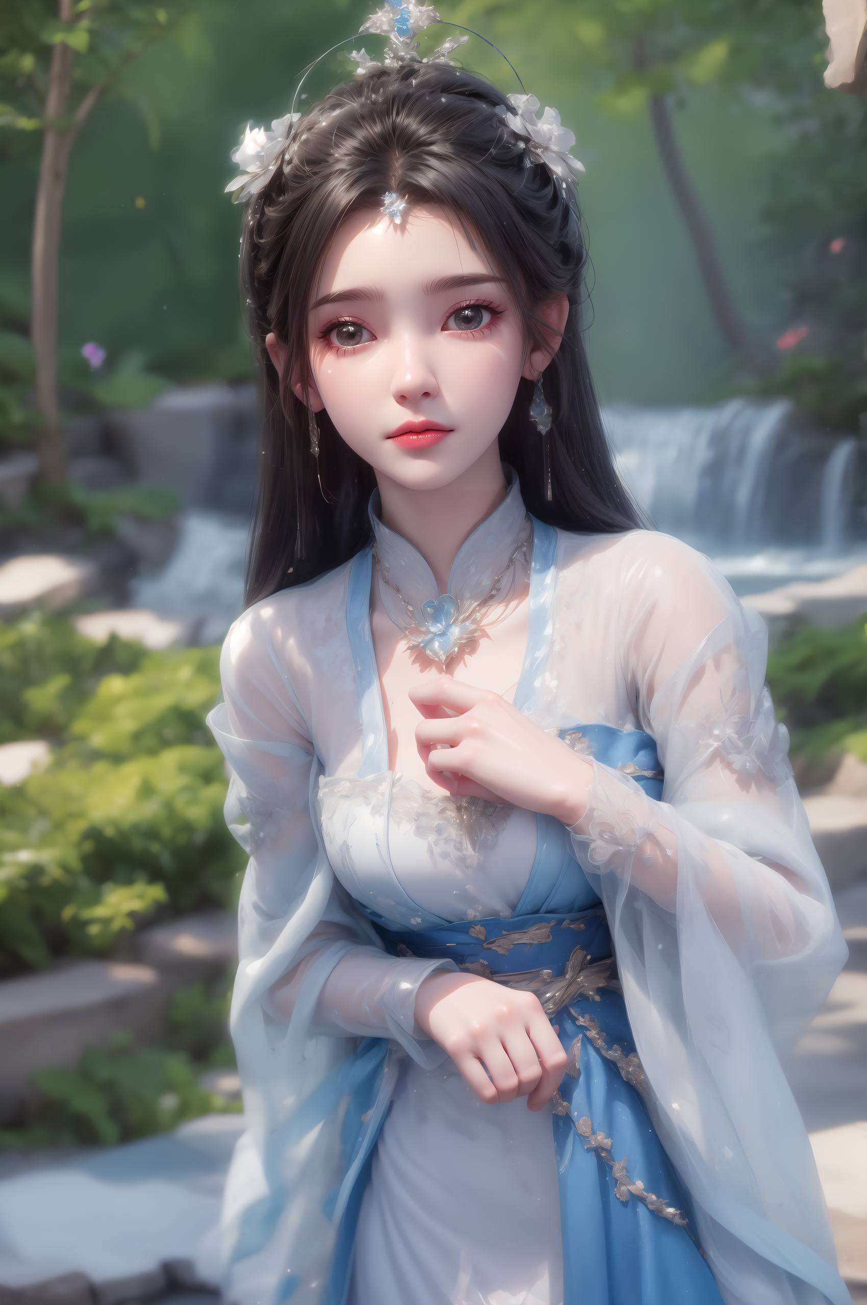 李慕婉如同一朵盛开的仙莲在仙逆的世界里
