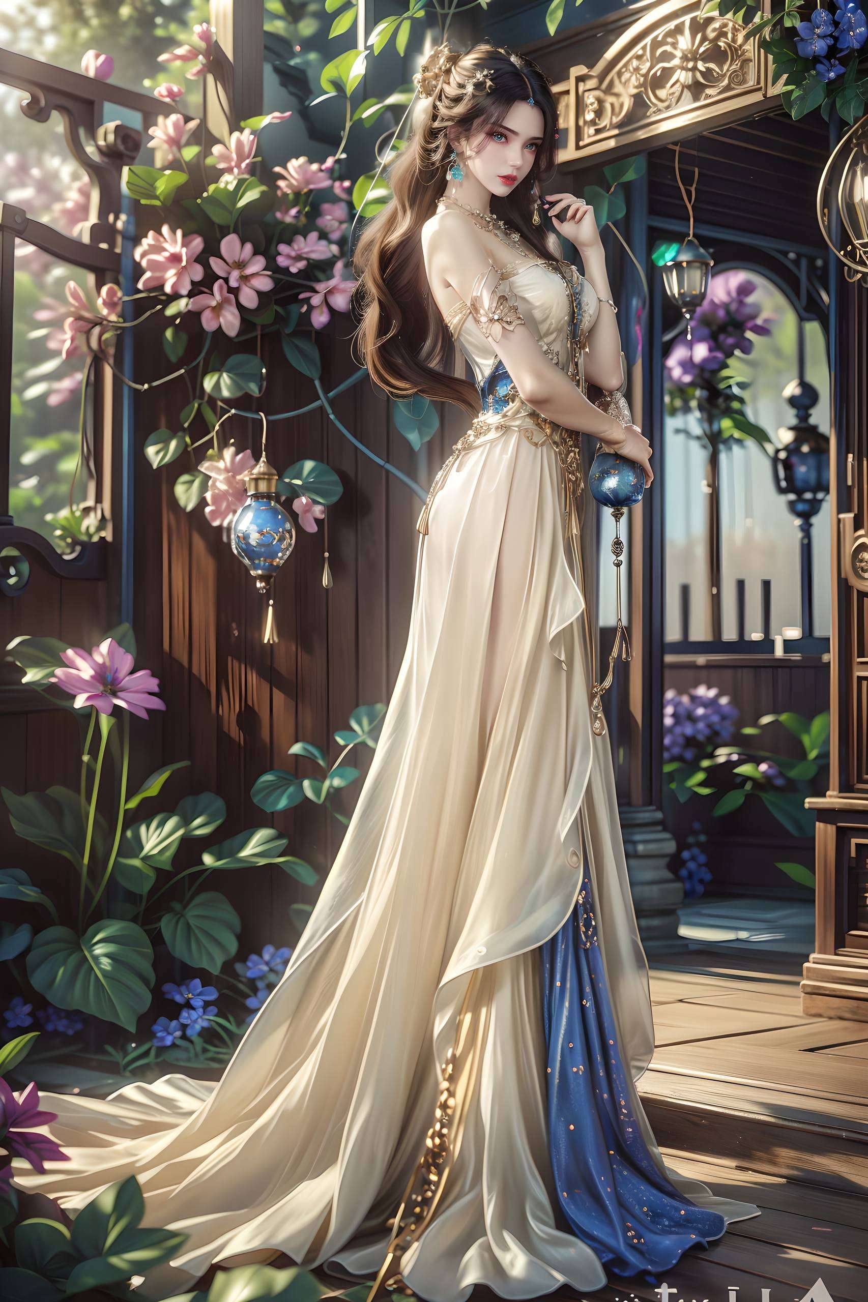 李慕婉如同一朵不染尘埃的莲花她的眼眸深邃如夜空