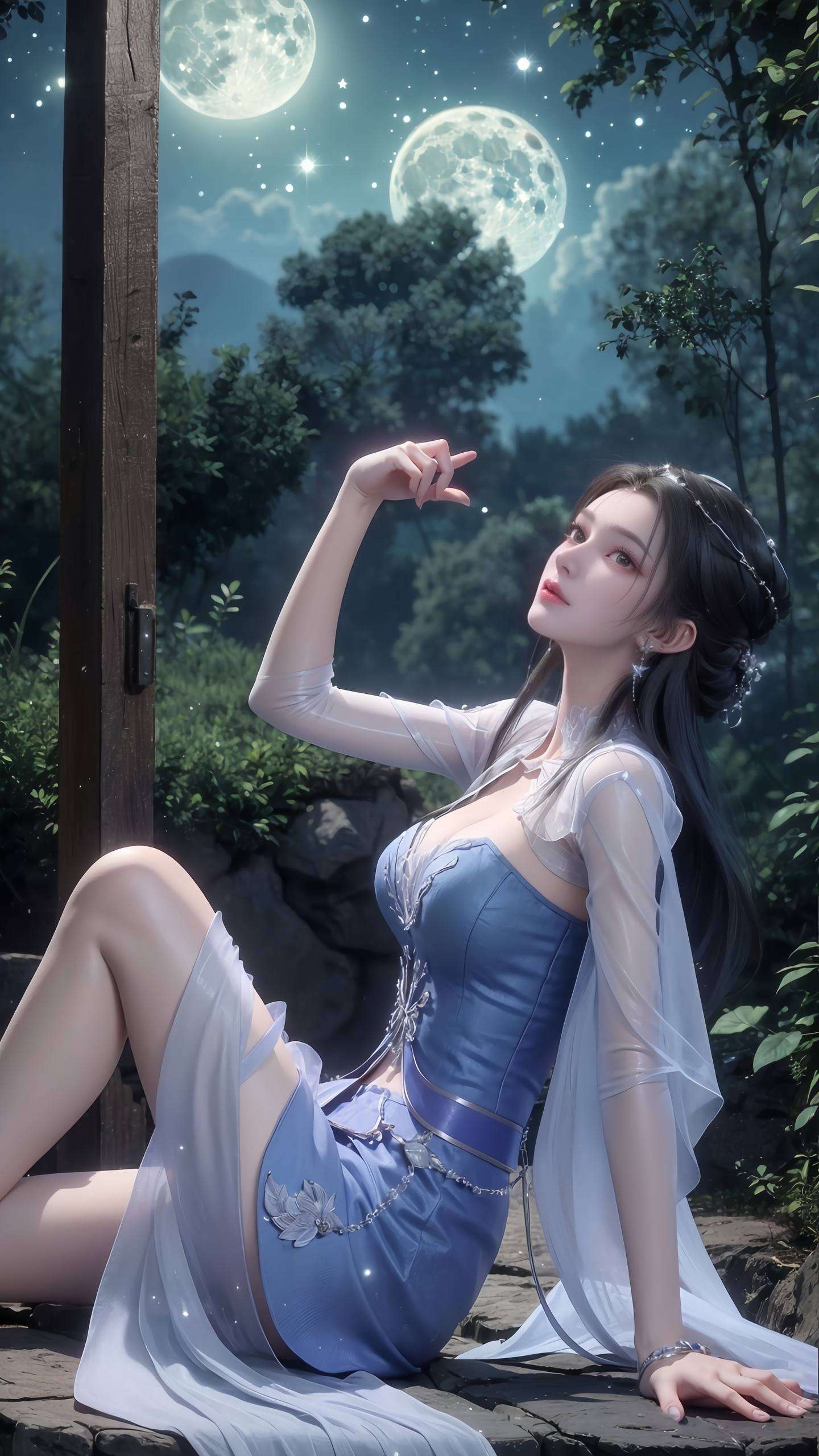 李慕婉如同一朵不染尘埃的莲花她的眼眸深邃如星辰