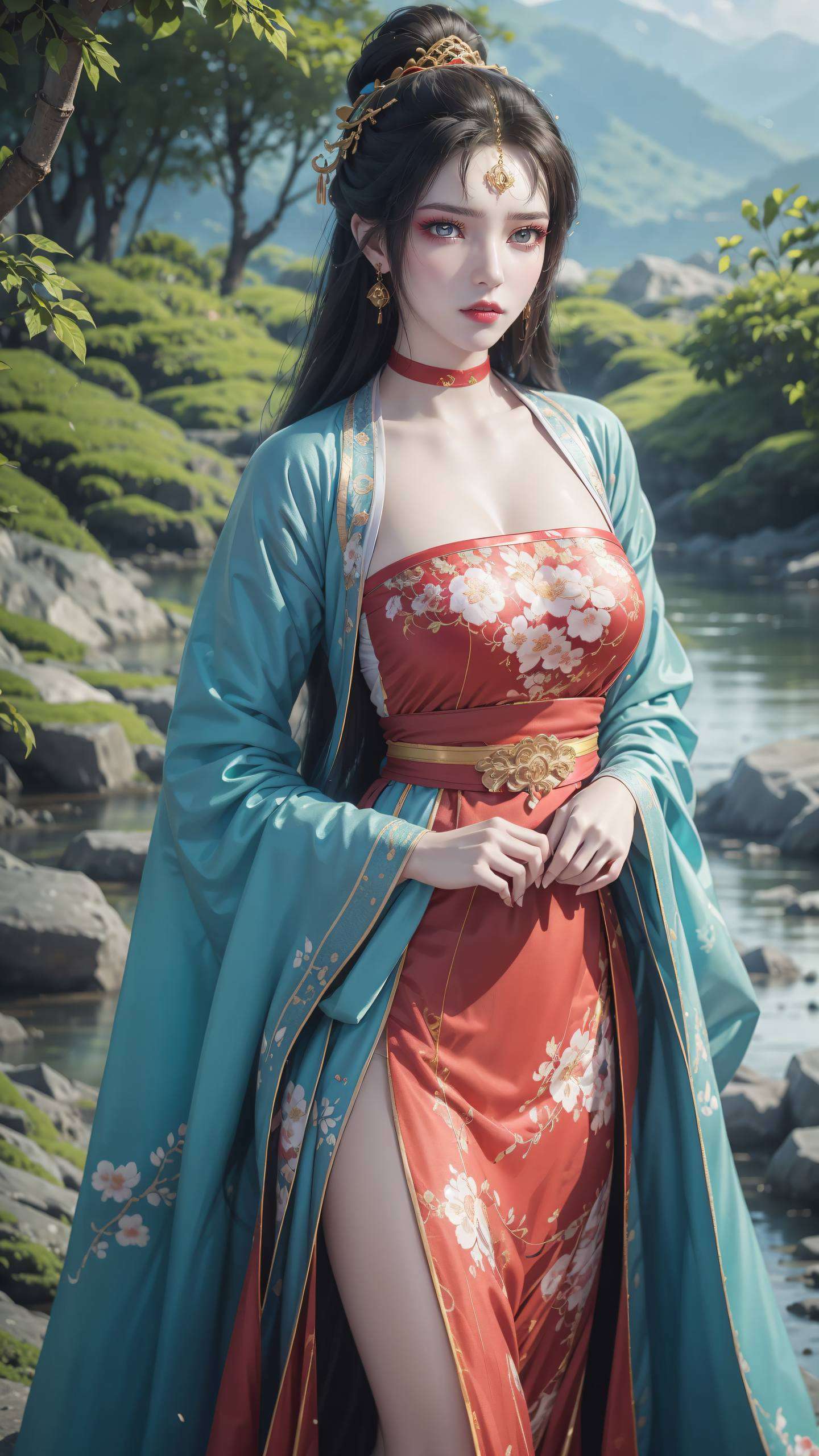 她的身姿在高清大图中显得格外迷人她是国漫中的女神