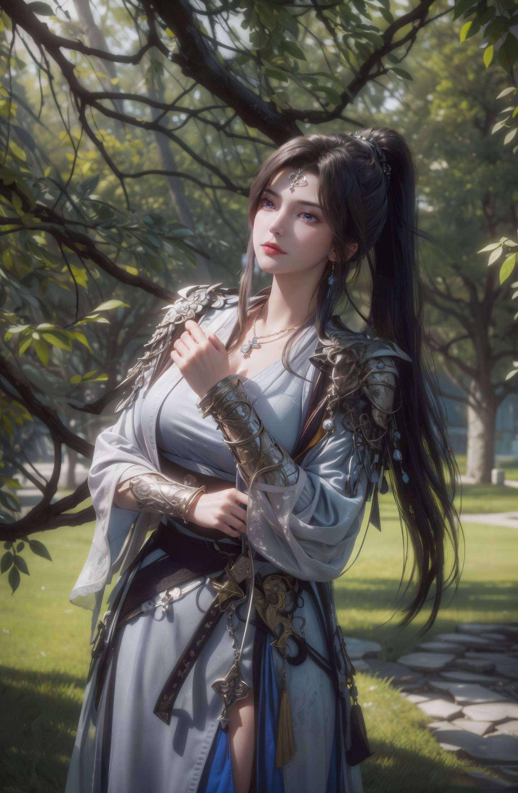 照亮了玄幻的天空眼神中透露出深不可测的智慧