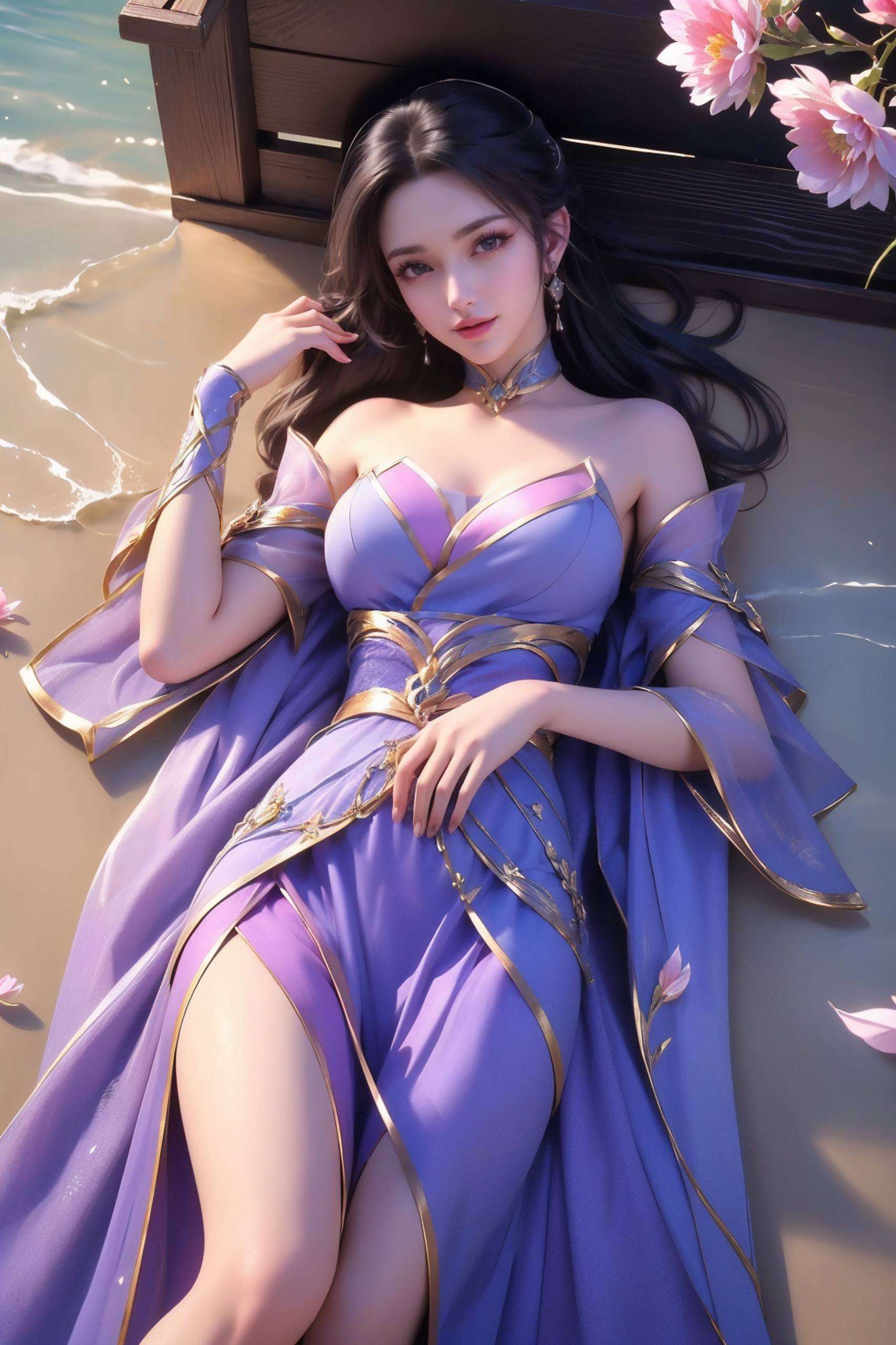 楚灵玉如同一朵绽放的仙葩笑容甜美如蜜