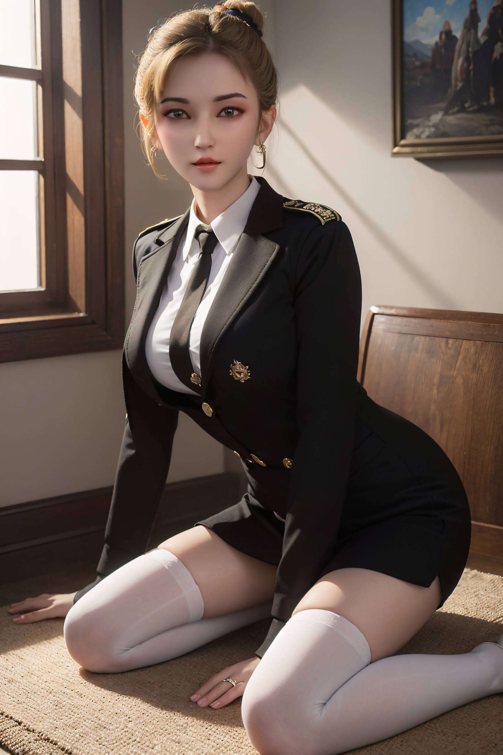动漫美女秀在平板上