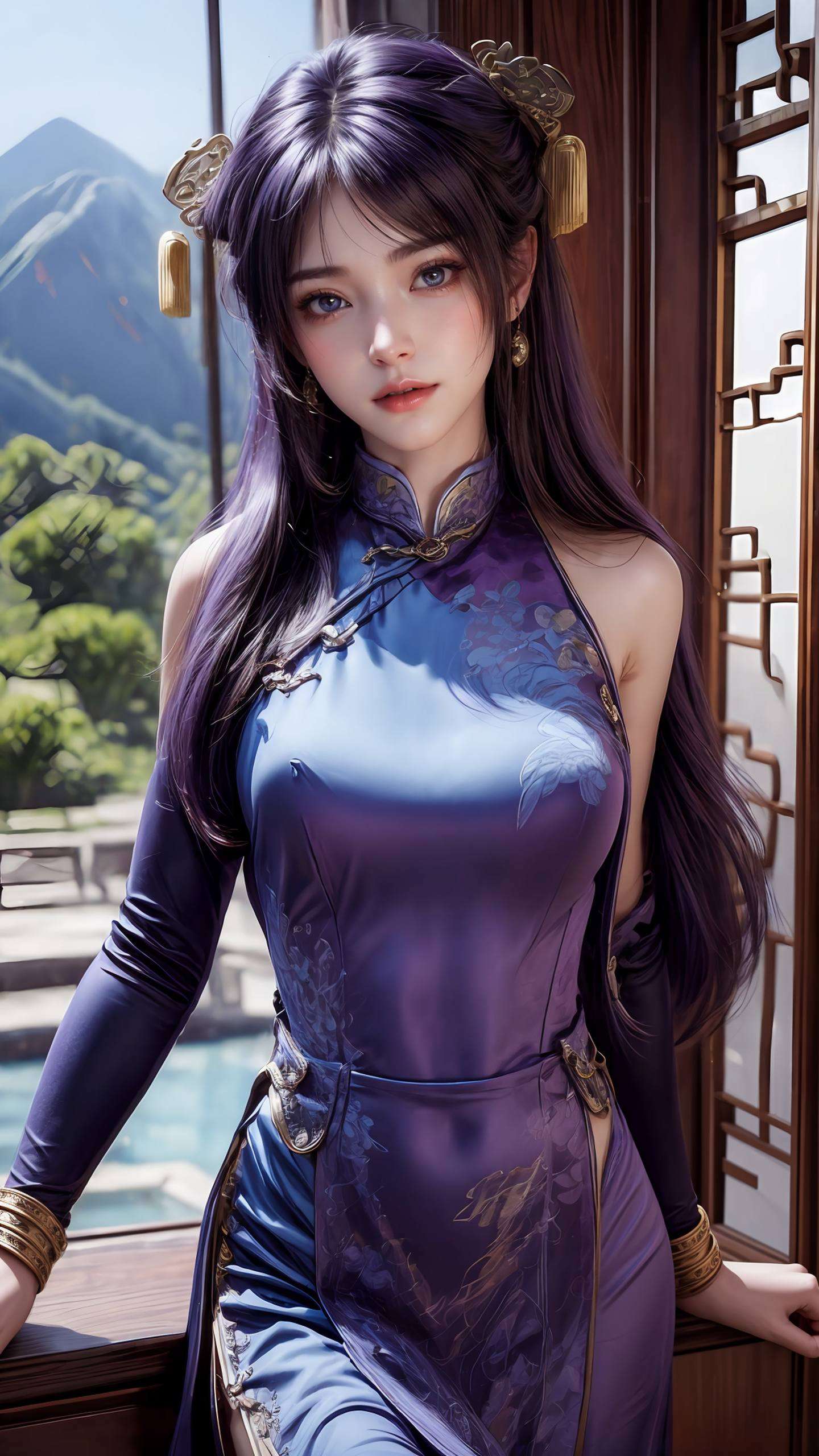 如临仙境五官分明