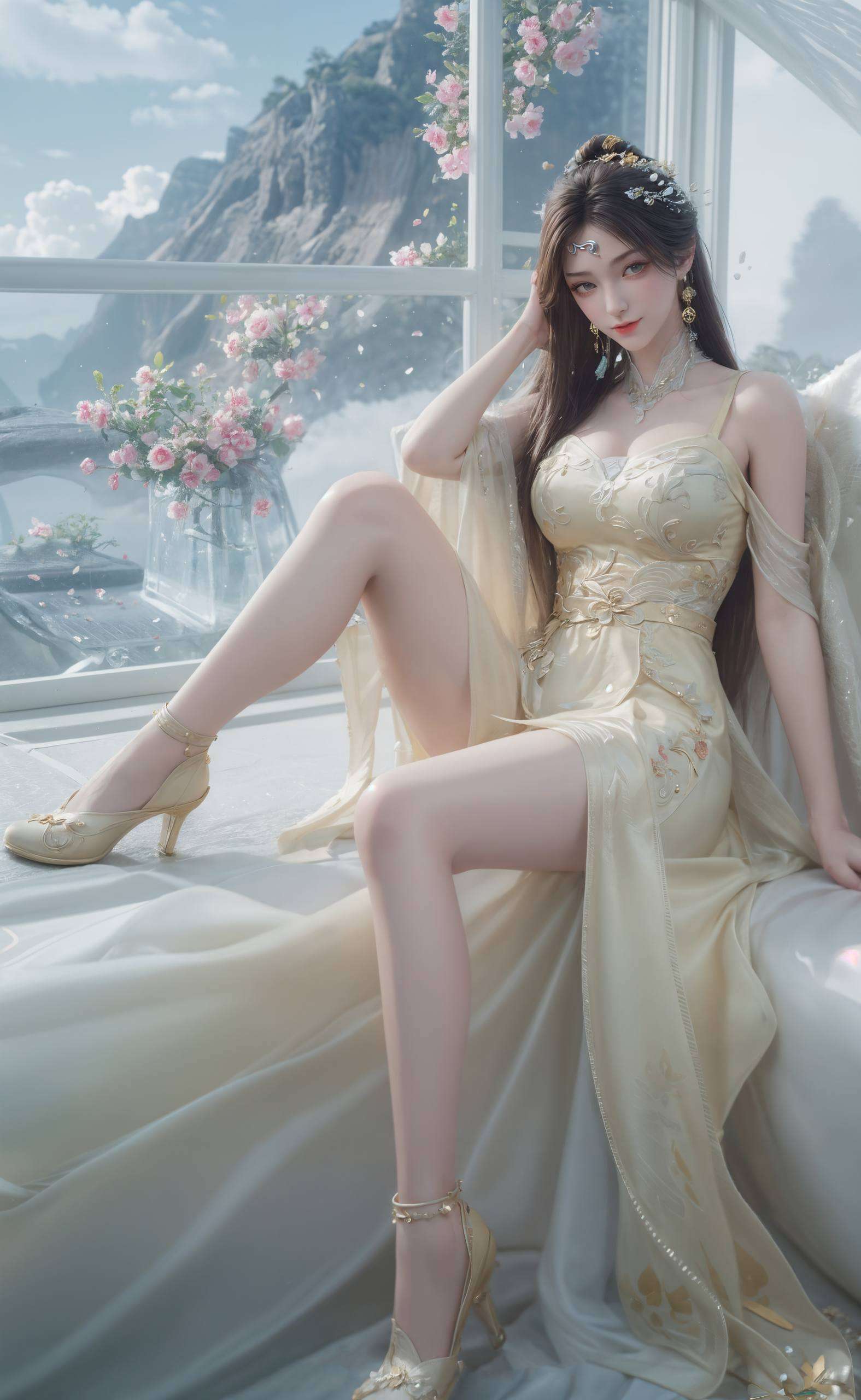 她的美丽如同玄幻中的仙子人生如梦