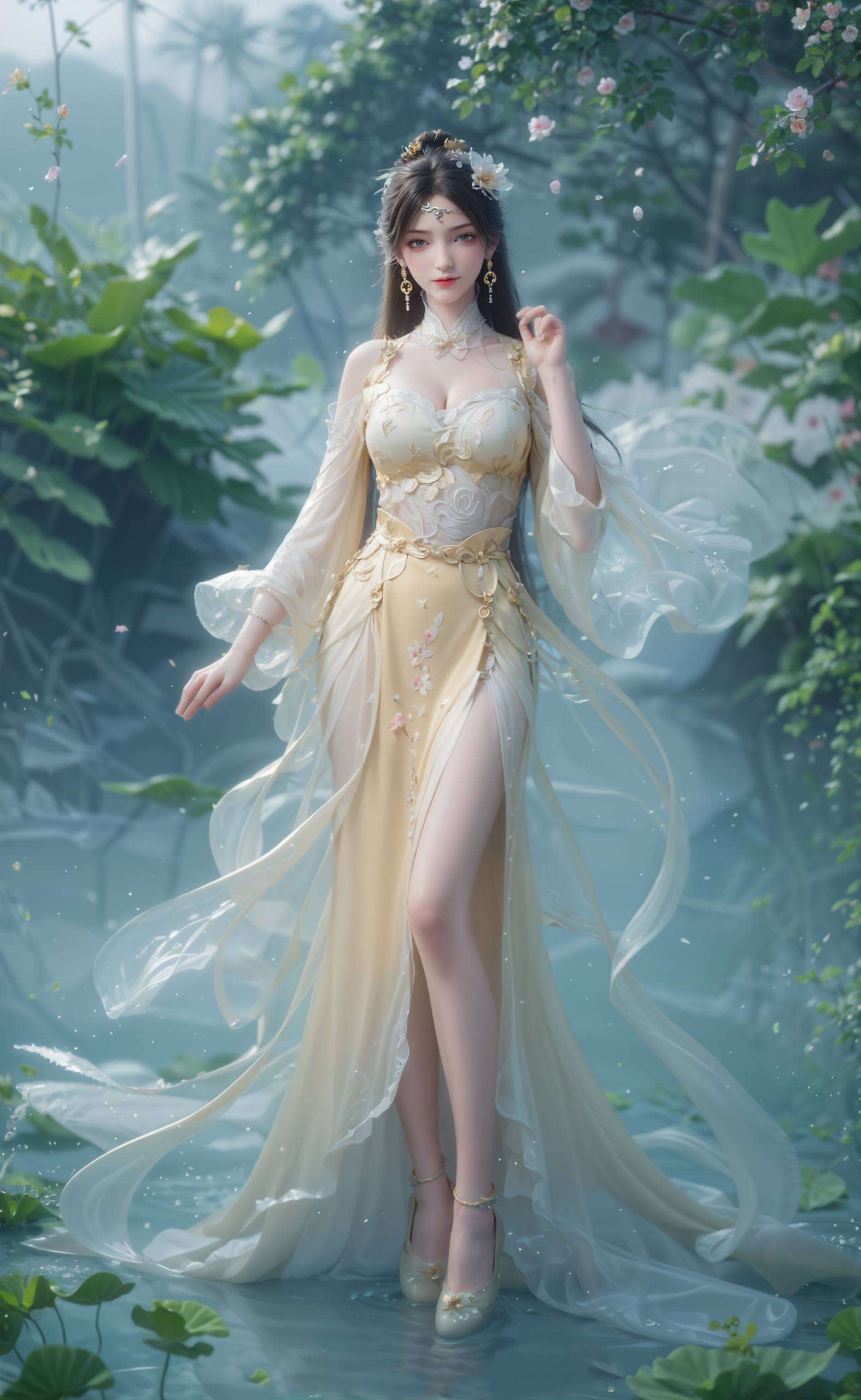 金瓶儿如同一朵盛开的妖艳之花成为你平板上的简洁壁纸
